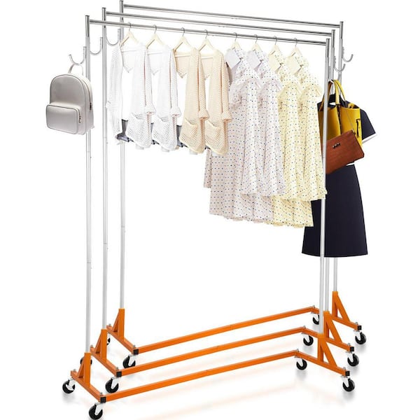 SKYSHALO Z Rack, Industrial Grade Z Base Garment Rack,Rolling Z