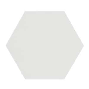 Basics White 9 in. x 10 in. Matte Porcelain Hex Floor and Wall Tile (8.07 sq. ft./Case)