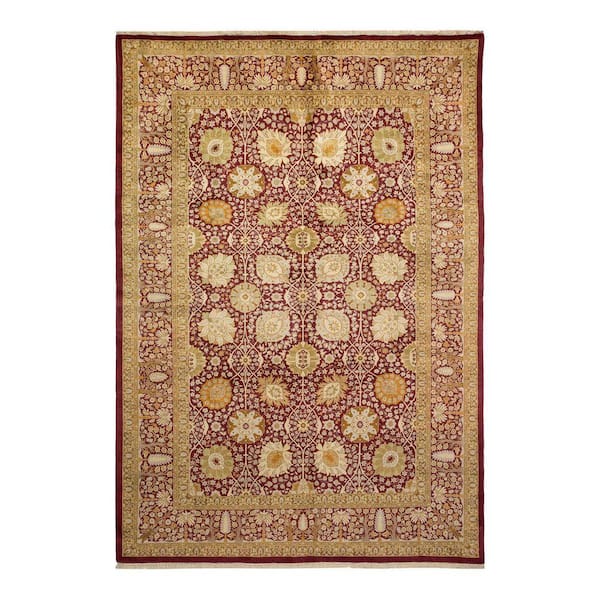 Mogul Pink 6 ft. x 9 ft. Oriental Wool Indoor Area Rug