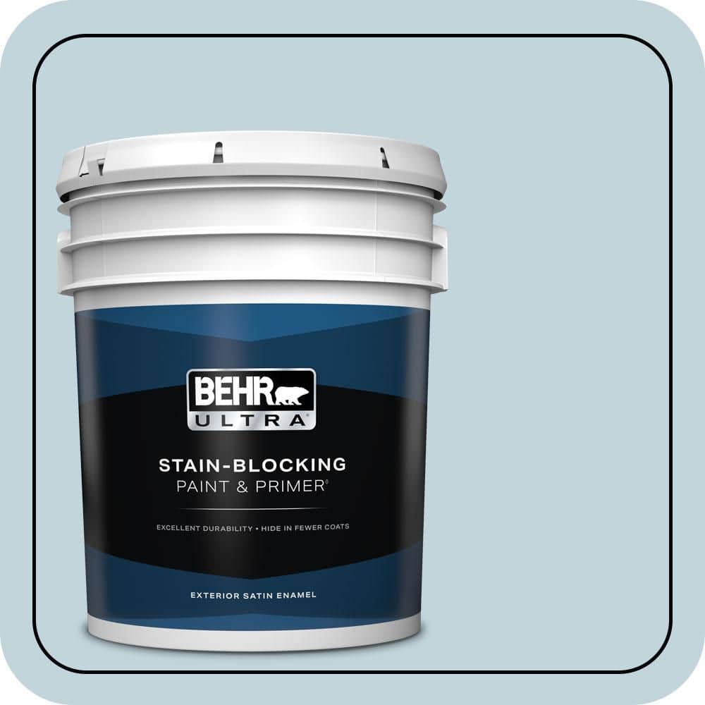 BEHR ULTRA 5 gal. #S470-1 Cloudy Sky Satin Enamel Exterior