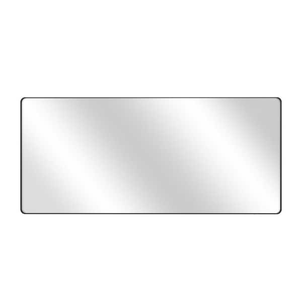 72 in. W x 32 in. H Large Rectangular Framed Wall-Mounted Bathroom Vanity Mirror in Tempered Glass