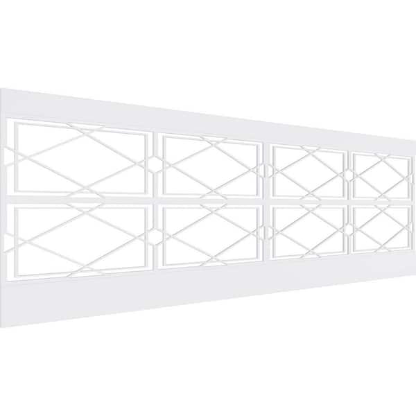 Ekena Millwork 32 in. H x 94-1/2 in. W 21.04 sq. ft. Kiowa PVC Wainscot Paneling Kit
