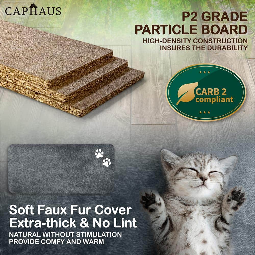 40'' Dark Gray Multi-Level Cat Activity Tree with Sisal Scratching Posts