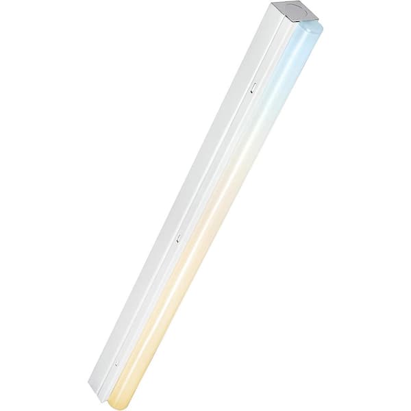 Sunlite 2 ft. 22-Watt Equivalent Integrated LED Selectable CCT 3000K 4000K 5000K Commercial White Strip Light Fixture