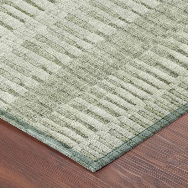 Chantille Machine Washable Indoor/Outdoor Abstract ACN2807 Sage 3 ft. x 4 ft. Area Rug