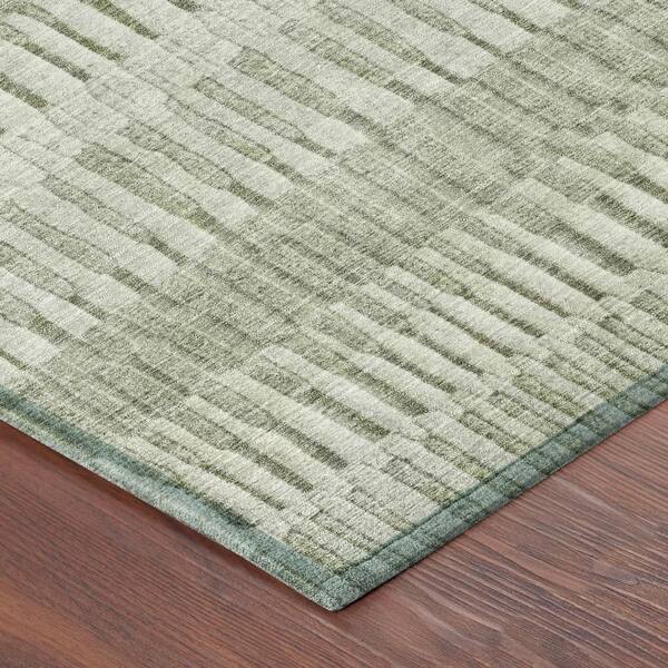 Chantille Machine Washable Indoor/Outdoor Abstract ACN2807 Sage 3 ft. x 5 ft. Area Rug