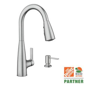 Haelyn Single-Handle Pull-Down Sprayer Kitchen Faucet with Reflex and Power Clean in Spot Resist Stainless
