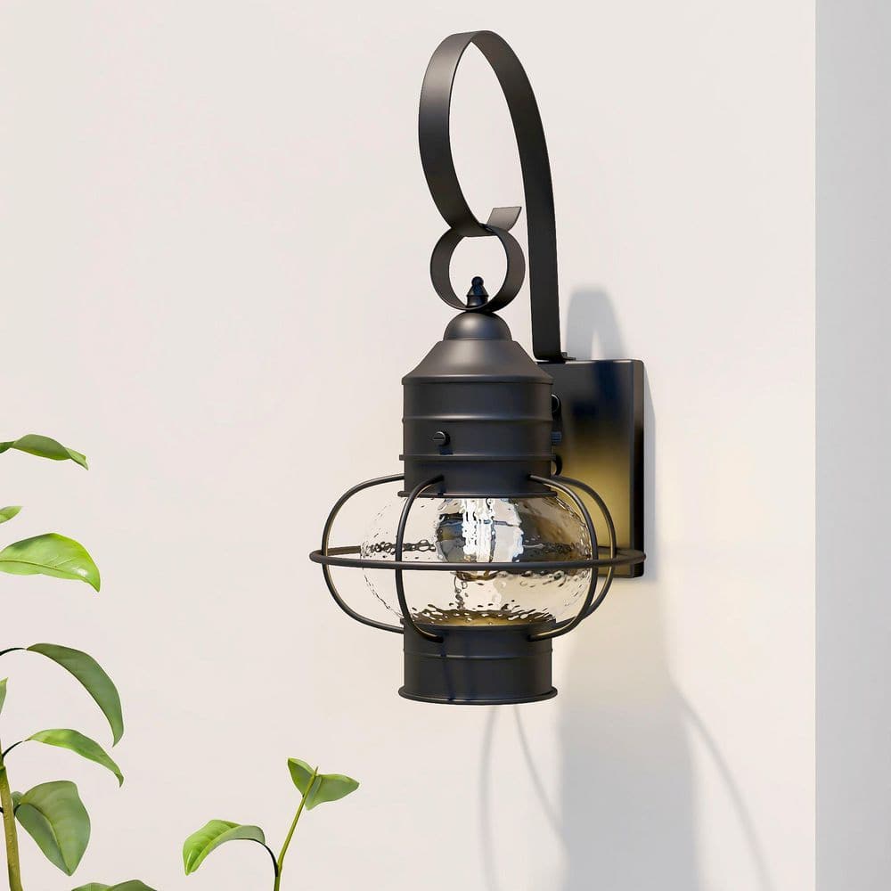 17.51 in. Black Porch Light Outdoor Hardwired Wall Lantern Scone with No Bulbs Included(2-Pack) price history on PriceWatchPro