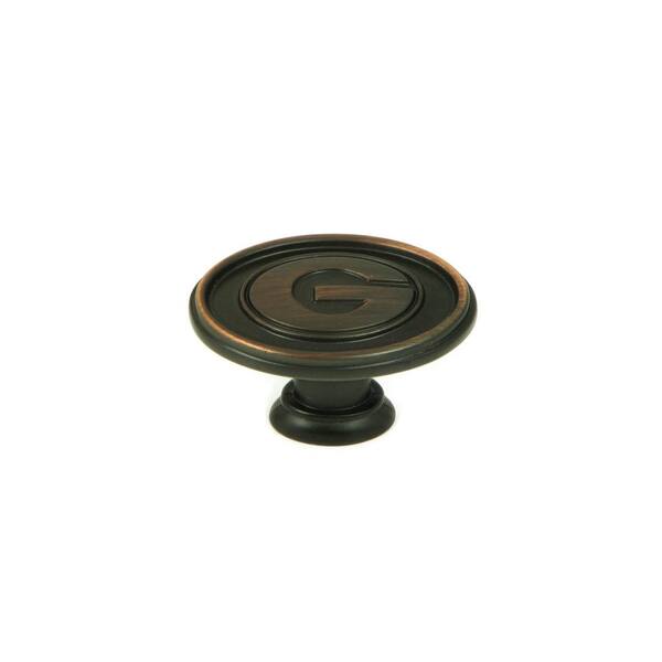 Stone Mill Hardware NCAA Georgia 1-1/2 in. Oil Rubbed Bronze Oval Cabinet Knob (25-Pack)
