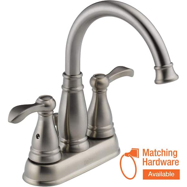 Delta Porter 4 in. Centerset 2Handle Bathroom Faucet in Brushed Nickel