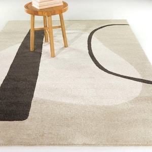 Hirsch Charcoal 5 ft. x 7 ft. Abstract Area Rug
