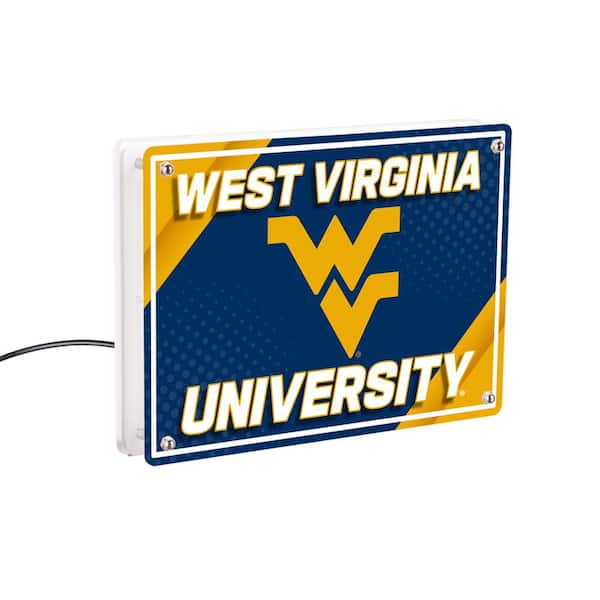 Evergreen West Virginia University NCAA Blue Rectangle Desklite LED Decor