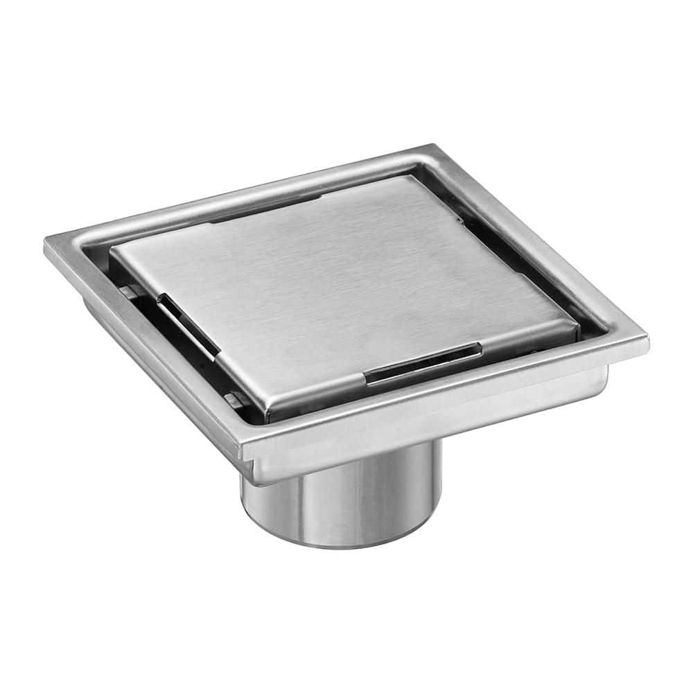"4"" AISI 304 Stainless Steel Shower Drain with 2-in-1 Tile Insert Panel with Adjustable feet, Floor Drain in Bathroom" price history on PriceWatchPro