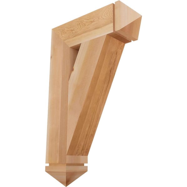 Ekena Millwork 5.5 in. x 34 in. x 22 in. Western Red Cedar Traditional Arts and Crafts Smooth Bracket