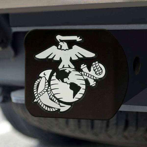 FANMATS U.S. Marines Class III Black Hitch Cover with Chrome