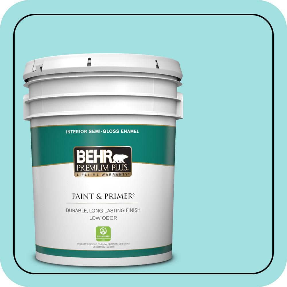 5 gal. #CE-02 Mermaid Tears Semi-Gloss Enamel Low Odor Interior Paint & Primer price history on PriceWatchPro