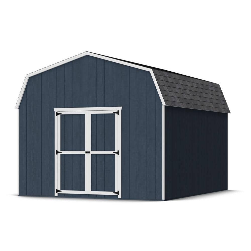 Value Gambrel 12 ft. x 14 ft. Outdoor Wood Storage Shed Precut Kit with 6 ft. Sidewalls and Floor (168 sq. ft.) price history on PriceWatchPro