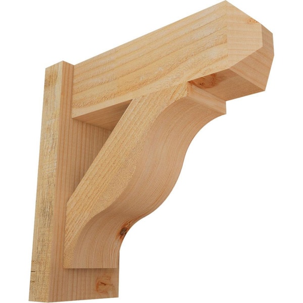 Ekena Millwork 6 in. x 16 in. x 16 in. Douglas Fir Fuston Craftsman Rough Sawn Outlooker