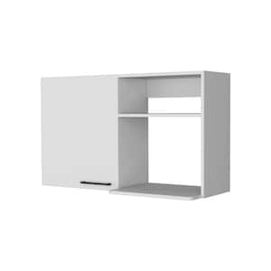 Anky 39.37 in. W x 15.75 in. D x 23.62 in. H Bathroom Storage Wall Cabinet in White with 2 Doors and 2 Side Shelfs