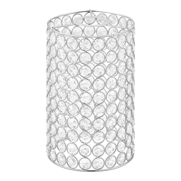 2-1/4 in. Fitter Large Crystal Cylinder Pendant Lamp Shade