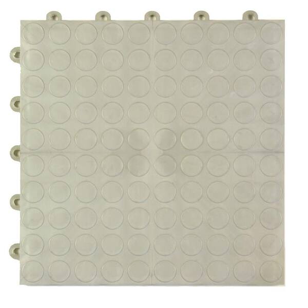 Greatmats Coin Top 1 ft. x 1 ft. x 5/8 in. Metallic Polypropylene Interlocking Garage Floor Tile (Case of 24)