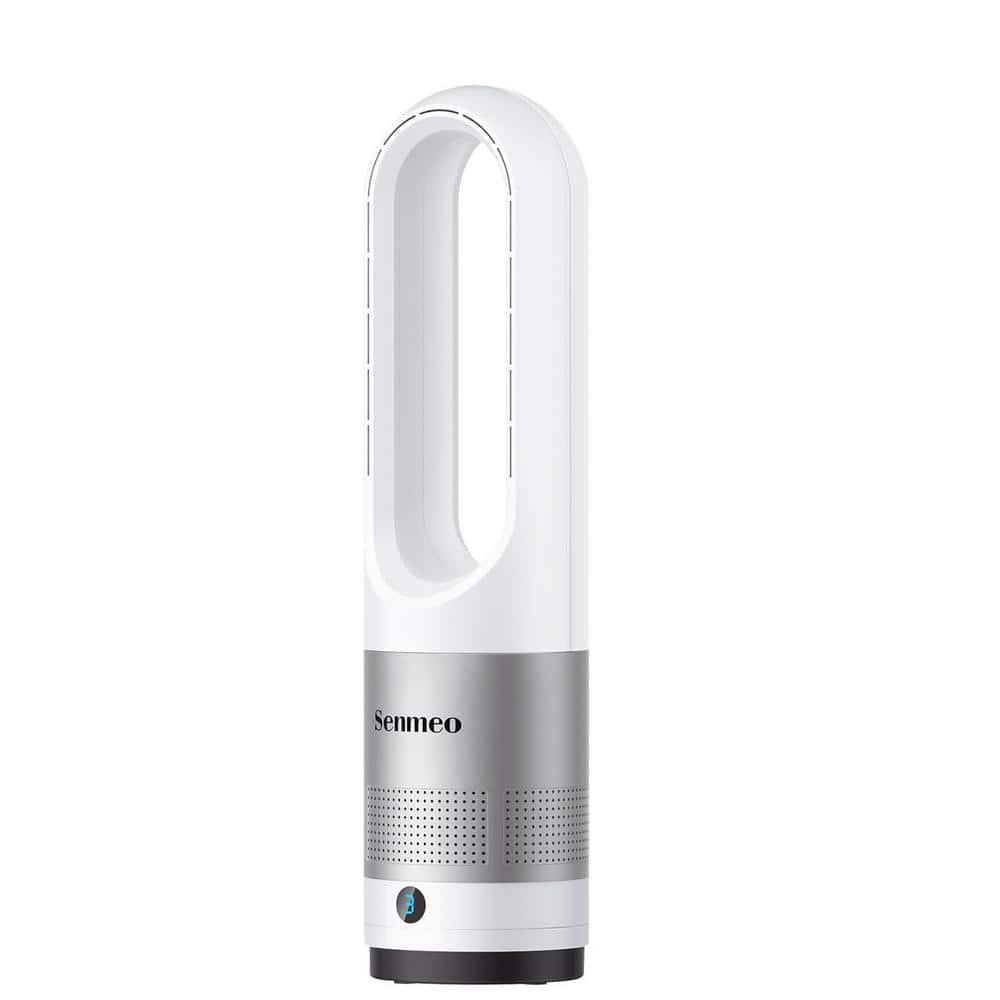 Adrinfly 22 in. 8-Fan Speeds Tower Fan in White and Silver Finish with Remote, Bladeless Quiet Cooling Timer LED Display Auto-Off