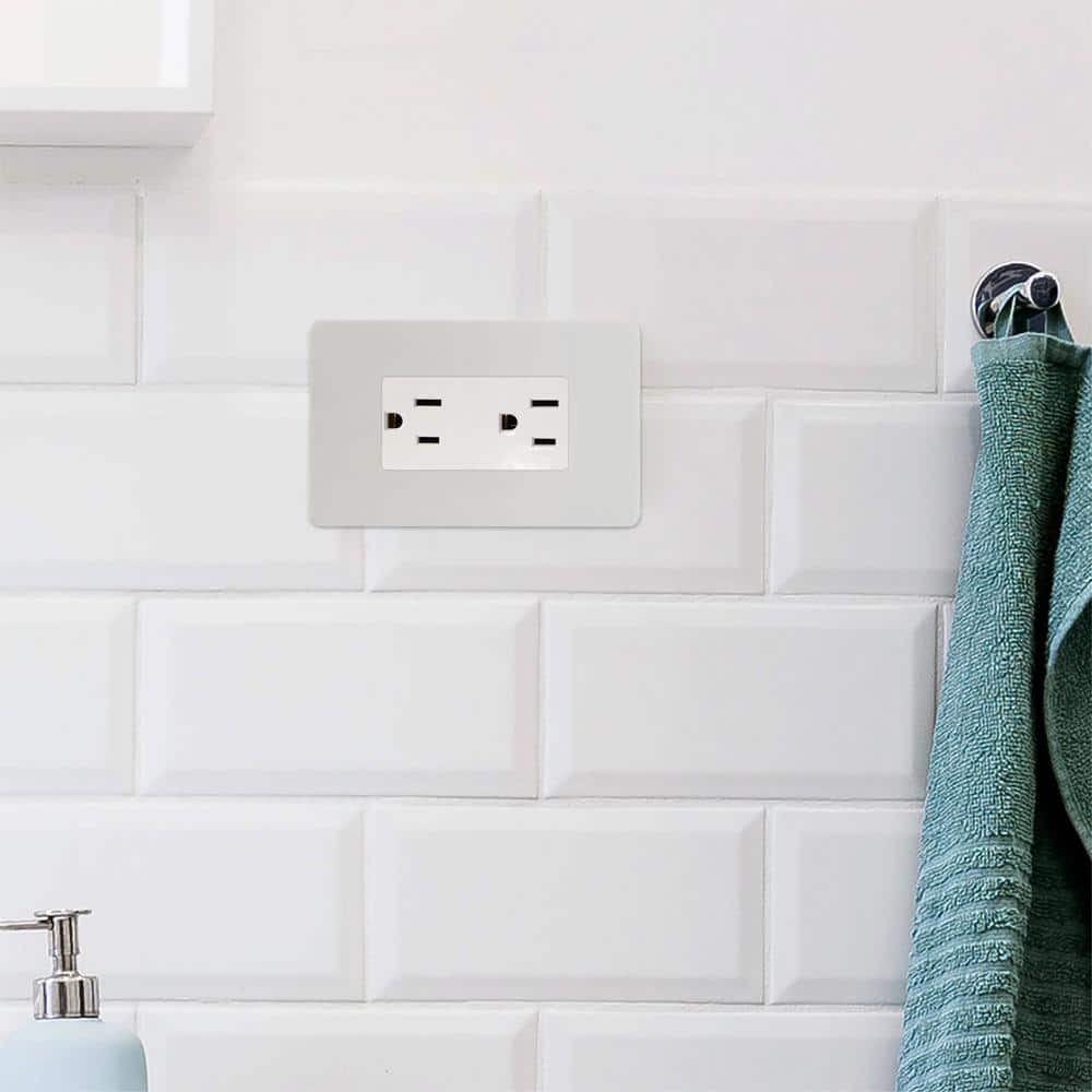 Faith 10-Pack White Thermoplastic Duplex Receptacle Outlets