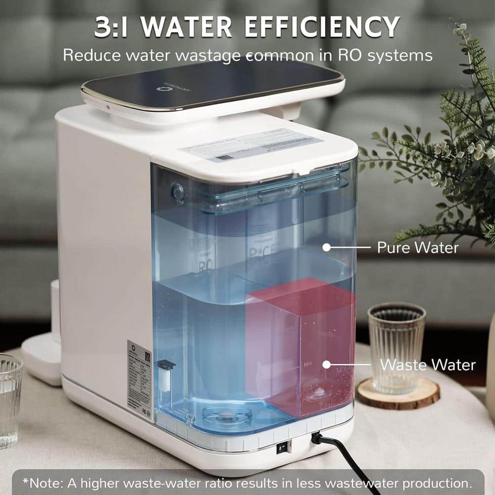 Airthereal 6L White Countertop Reverse Osmosis Water Filter System