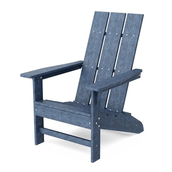 Wildridge Freedom Patriot Blue HDPE Plastic Modern Outdoor Adirondack Chair