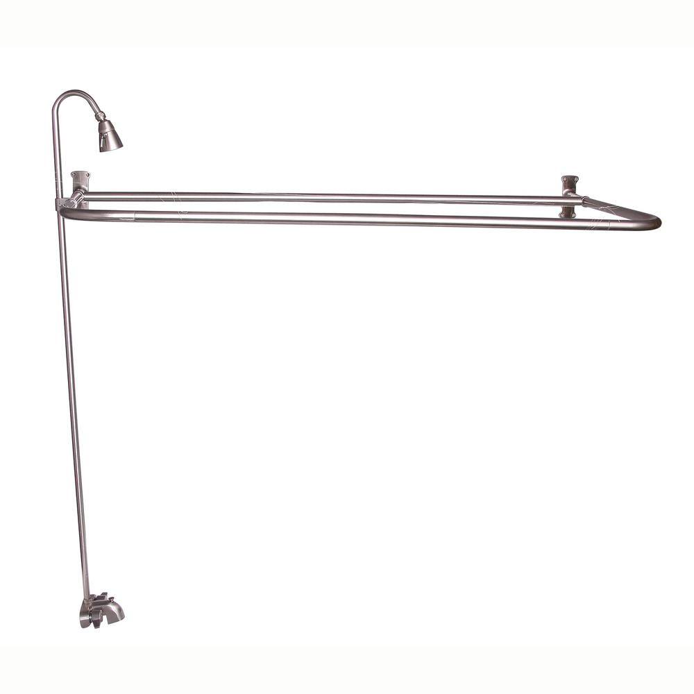 Barclay Products 2-Handle Claw Foot Tub Faucet with Diverter, Riser, 54 ...