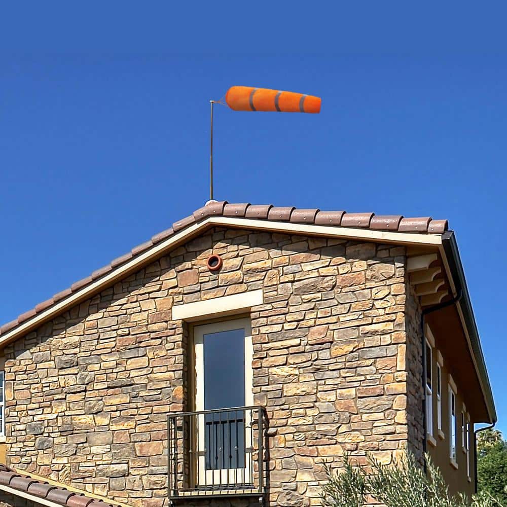 Anley 30 Inch Orange Rip-stop Polyester Windsock with Reflective Belt