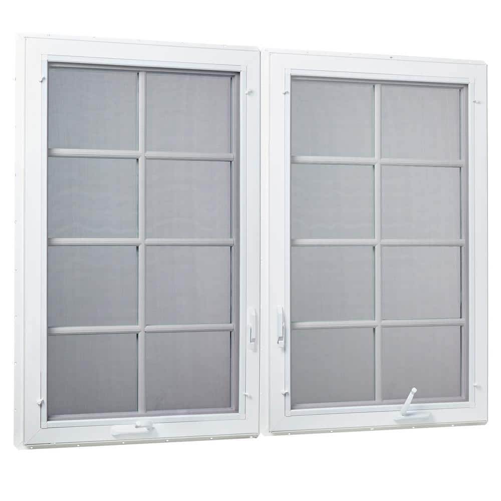 TAFCO WINDOWS 71 In. X 47.5 In. Right/Left Hand Vinyl Dual COMBO ...