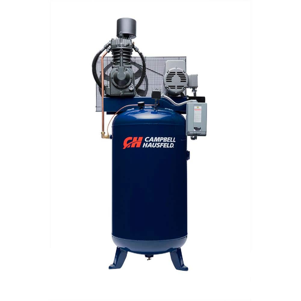 Campbell Hausfeld 80 Gal. Electric Vertical Two Stage Stationary Air Compressor 25CFM 7.5HP 208-230V 1PH (TF211201AJ)