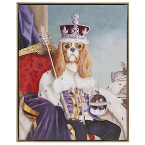 Anky 1-Piece Framed Art Print 16.5 in. x 20.5 in. King Charles Spaniel III Framed Canvas Wall Art