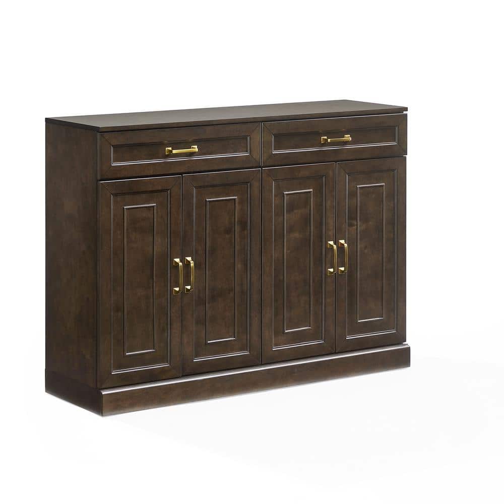 Stanton Coffee Engineered Wood 47.5 in Sideboard with Adjustable Shelves