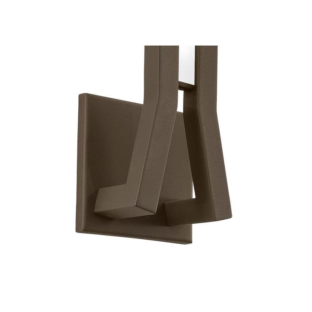 Sand Bronze Frosted Glass LED Outdoor Wall Sconce