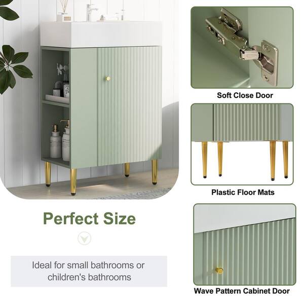 Cesicia 21.6 in. W x 12.2 in. D x 33.9 in. H Freestanding