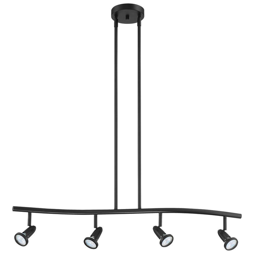 Cobra Black Steel Adjustable Linear LED Spot Light Pendant