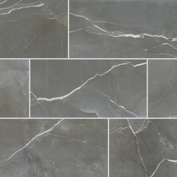 Daltile Rivervale Silver Steel 18 in. x 36 in. Glazed Ceramic Floor and Wall Tile (12.89 sq. ft./Case)