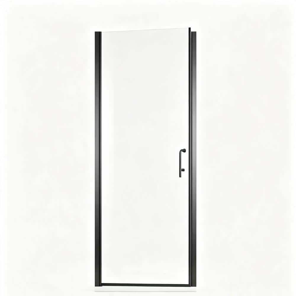 "27.5""-29""W x 72""H Frameless Matte Black Swing Pivot Shower Door, 6mm Clear Tempered Glass" price history on PriceWatchPro