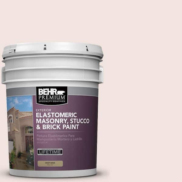 5 gal. #MS-01 White Onyx Elastomeric Masonry, Stucco and Brick Exterior Paint