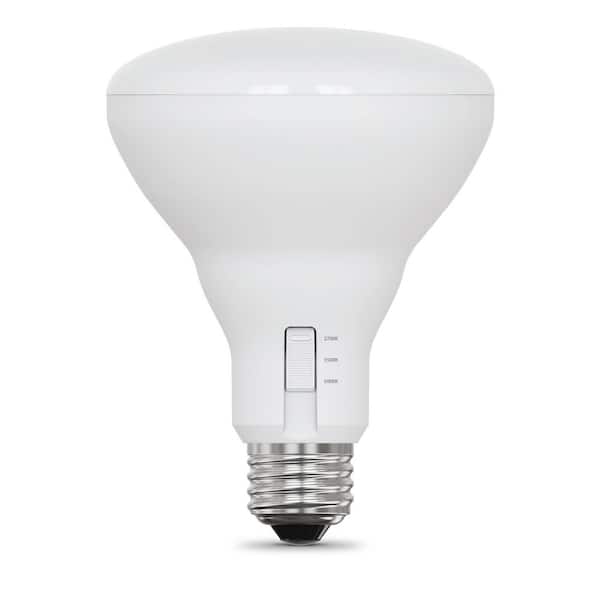 65-Watt Equivalent BR30 Dimmable 90 CRI E26 LED Light Bulb With Selectable Color Temperature (2700K/3000K/5000K) 6-Pack