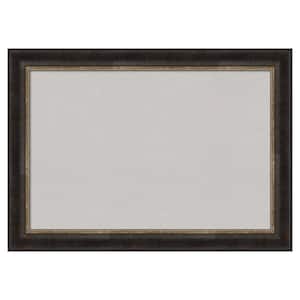 Varied Black Framed Grey Corkboard 42 in. x 30 in. Bulletin Board Memo Board