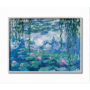 "Classic Water Lilies Painting Monet Pond Detail" by Claude Monet Framed Nature Wall Art Print 11 in. x 14 in.