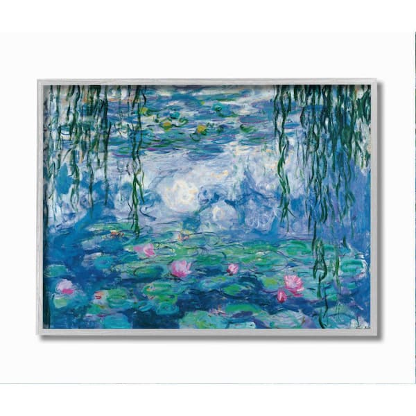 "Classic Water Lilies Painting Monet Pond Detail" by Claude Monet Framed Nature Wall Art Print 16 in. x 20 in.