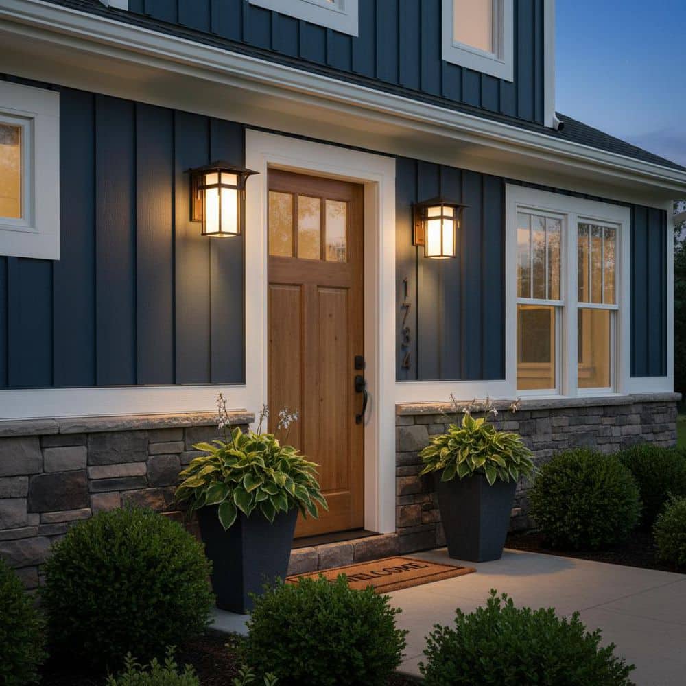 Harbor 1-Light Anchor Bronze Hardwired Outdoor Wall Lantern Sconce price history on PriceWatchPro