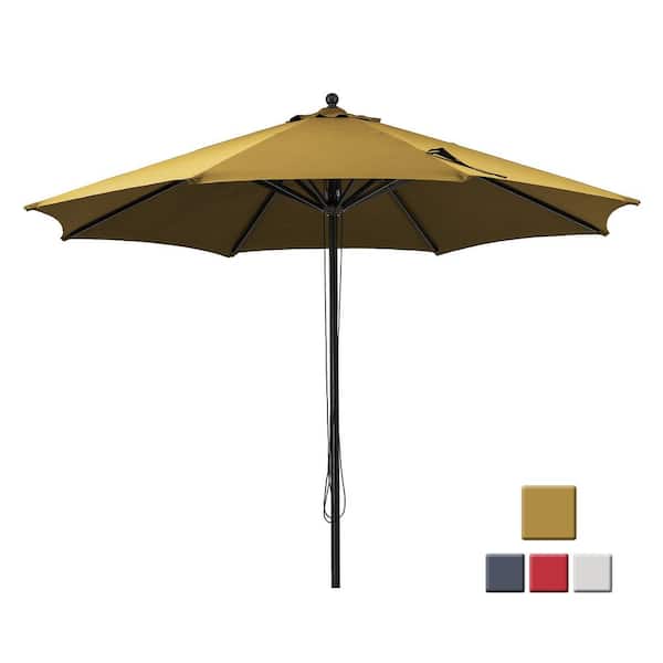 Mondawe Stable 12 ft. Aluminum Market Outdoor Patio Umbrella Table Umbrella in Khaki without Base
