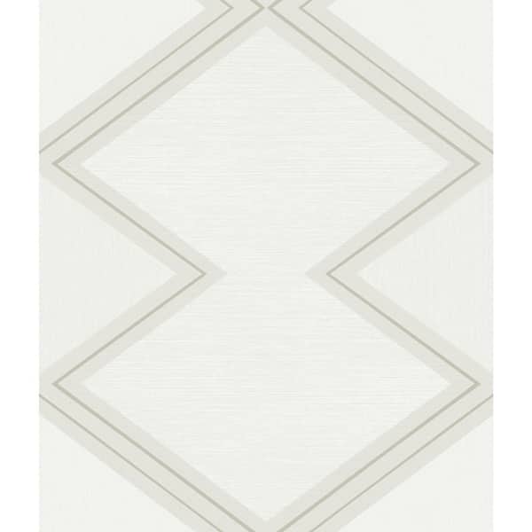 York Wallcoverings 56 sq.ft. .White Diamond Twist Wallpaper