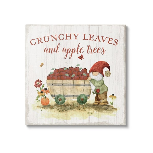 Stupell Industries Fall Apple Tree Phrase byTava Studios 1-Piece Unframed Graphic Print Fantasy Poster Art Print 17 in. x 17 in.