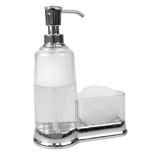 Home Basics Heavy-Duty Soap Dispensing Plastic Dish Brush with No
